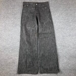 Nagano Jeans Mens 32x32 Black Selvedge Denim Baggy Wide Leg Made in Japan